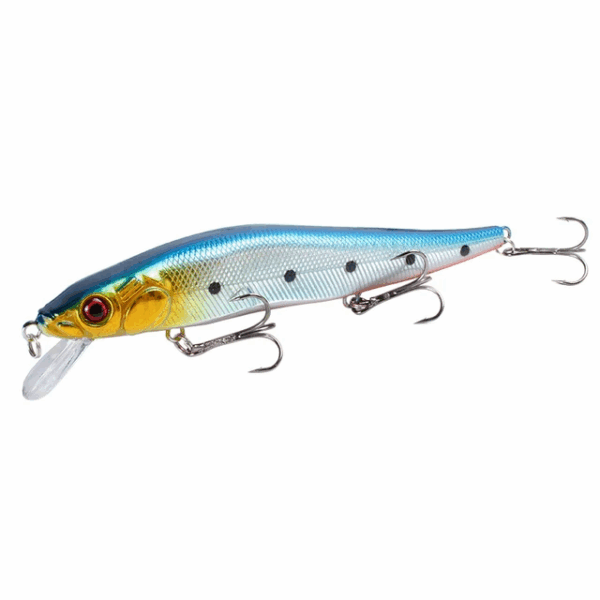 Crankbait Ditch Demon Model 19 fishing lure with dark green and black camo pattern and aggressive profile
