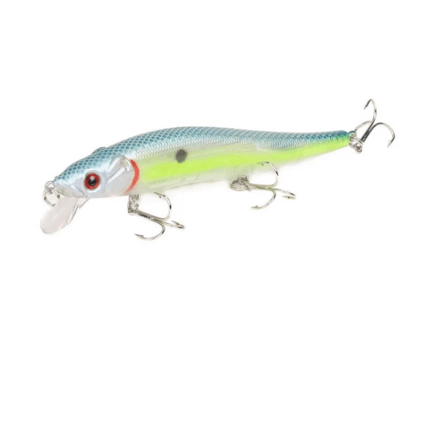 Crankbait Fire Stripe Model 15 fishing lure with vibrant red and orange striped finish