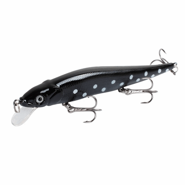 Crankbait Night Diver Model №10 with deep-diving lip, dark-toned body, and glow accents for low-light and night fishing.