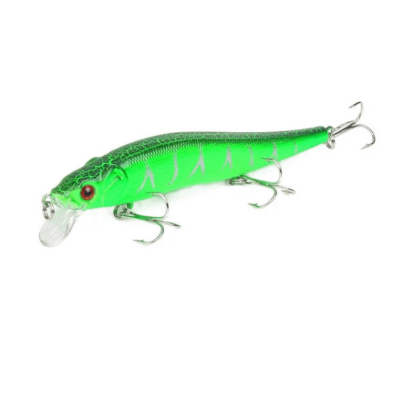 Crankbait Stinger Shad Model №11 with slim profile, silver shimmer, and tight action that mimics a darting baitfish.