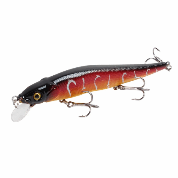 Crankbait Wounded Flash Model №8 with erratic swim action, flashing sides, and distressed baitfish design to trigger predator strikes.