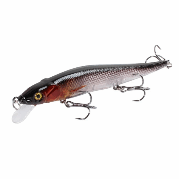 Crankbait Bone Shaker Model №5 with aggressive body design, loud internal rattles, and bold skeletal pattern for predator fish.