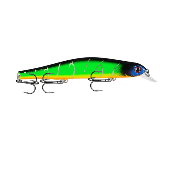 Realistic minnow-style fishing lure, 12.5cm topwater bait with 3D eyes for predator fish
